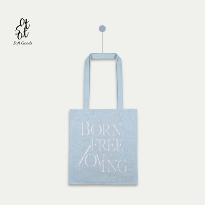 Letter from the Mist ｜ Born Free, Loving Embroidered Tote Bag