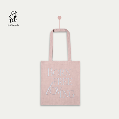Tender Memoir | Born Free, Loving Embroidered Tote Bag