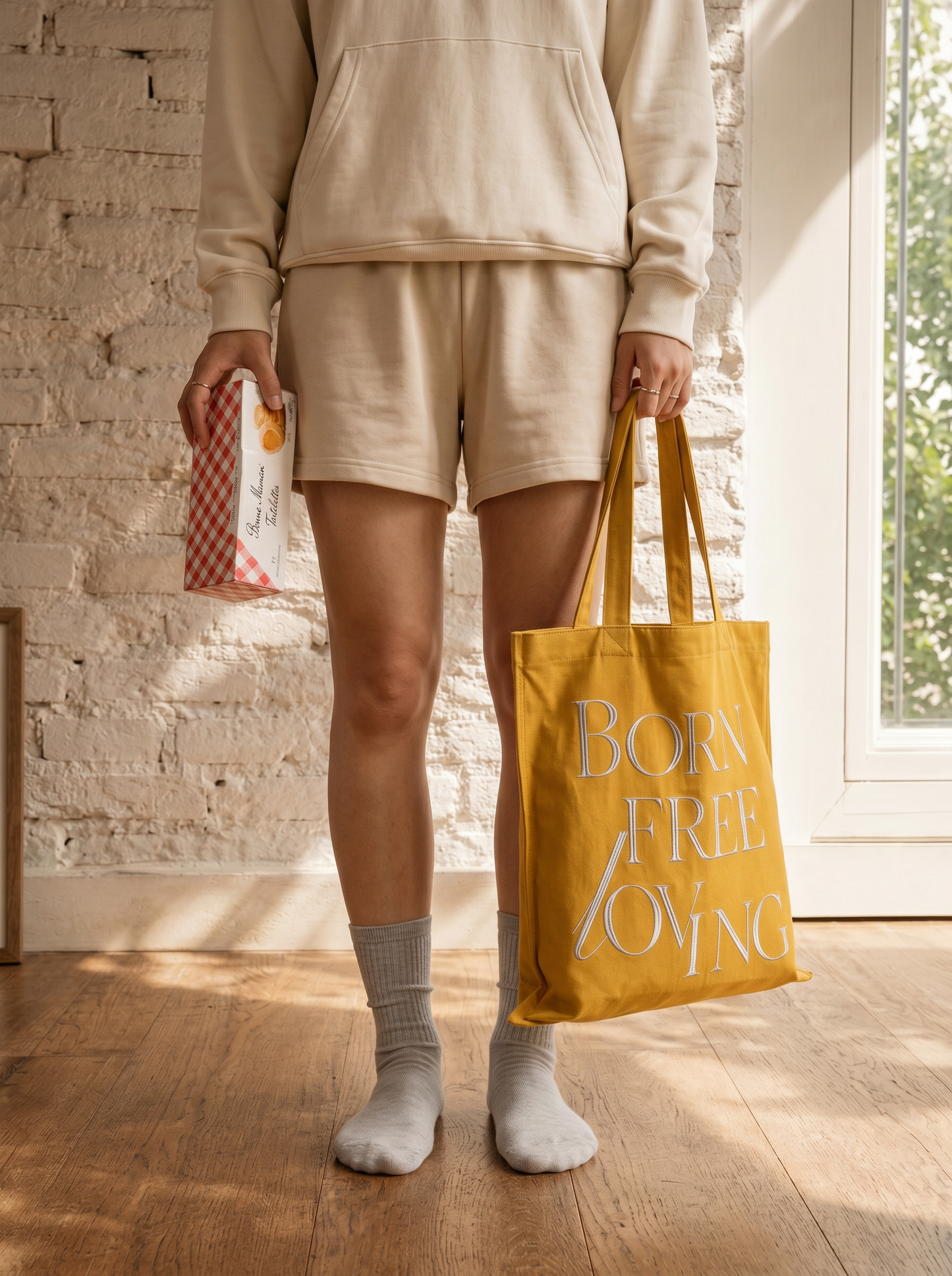 Leisure Wanderer |  Born Free, Loving Embroidered Tote Bag