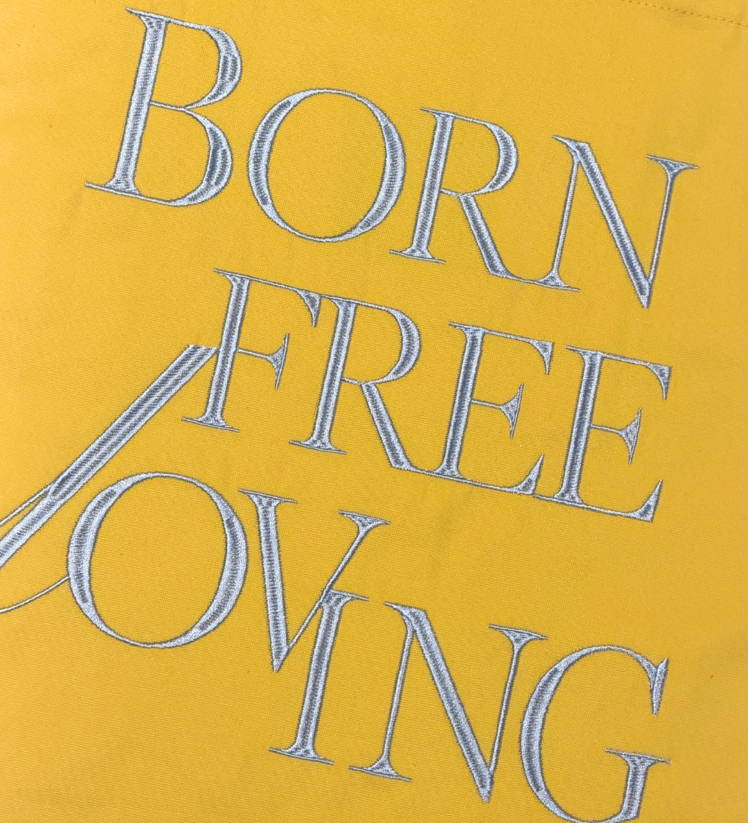 Leisure Wanderer |  Born Free, Loving Embroidered Tote Bag