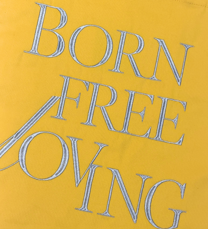 Leisure Wanderer |  Born Free, Loving Embroidered Tote Bag